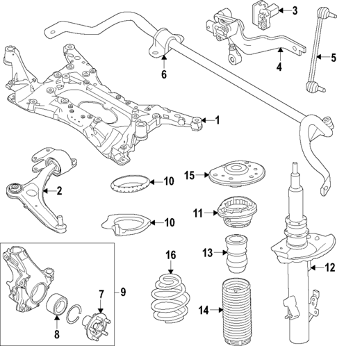 Suspension Components for 2023 Land Rover Range Rover Evoque #1