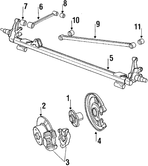 Rear Suspension for 1990 Saab 900 #1