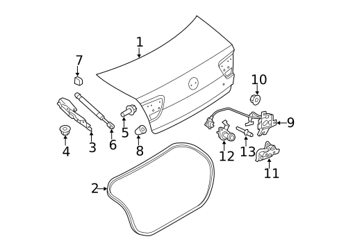 Trunk for 2010 Mercury Milan #0