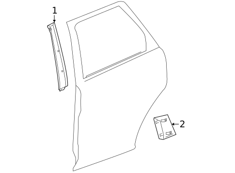 Exterior Trim - Rear Door for 2007 Saturn Vue #0