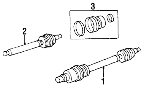 Drive Axles for 1996 Dodge Stratus #0