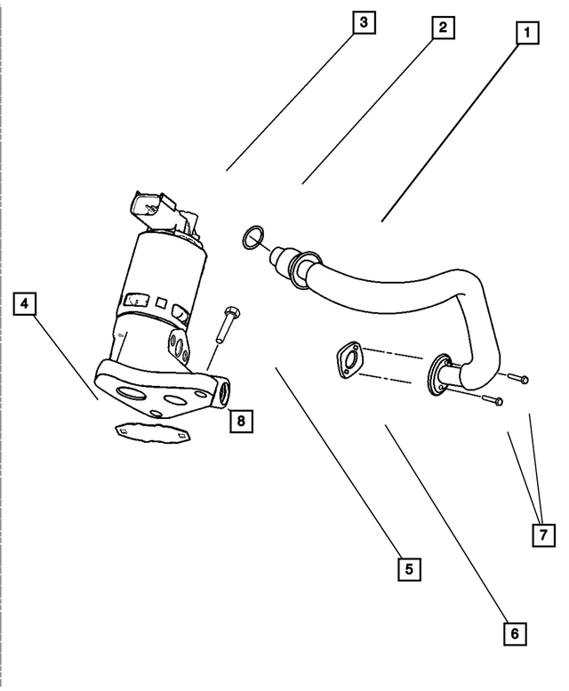53032853AC - Emission Controls: Egr Tube for Mopar Image image