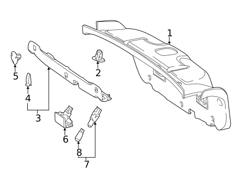 INTERIOR TRIM - TRUNK for 2002 Mercedes-Benz SLK230 #0