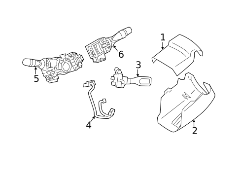 Shroud, Switches & Levers for 2013 Toyota Camry #0