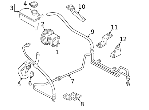 Pump & Hoses for 1998 Volvo V70 #1