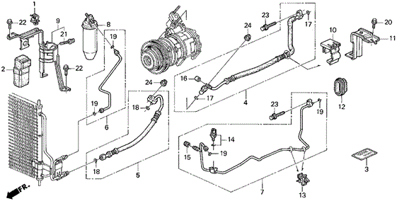 A/C Hoses for 1997 Acura TL #0