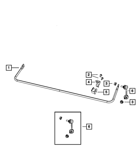Rear Stabilizer Bar for 2009 Dodge Caliber #0