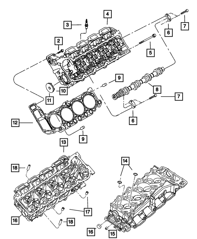 68144707AA - : Cylinder Head, Left Side for Mopar Image