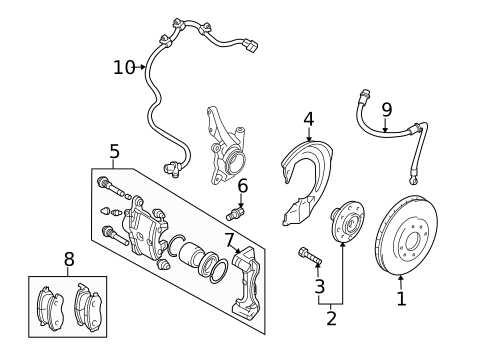 Brake Components for 2011 Mitsubishi Endeavor #0
