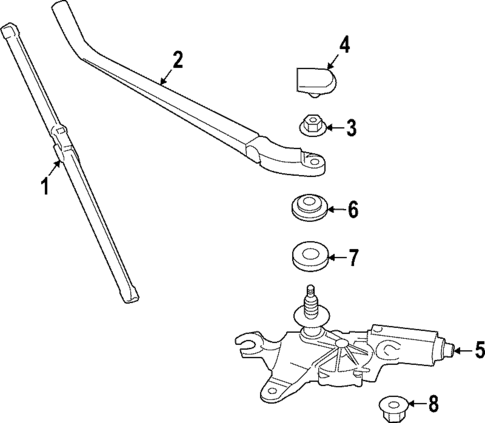 Rear Wiper Components for 2023 Porsche 911 #1