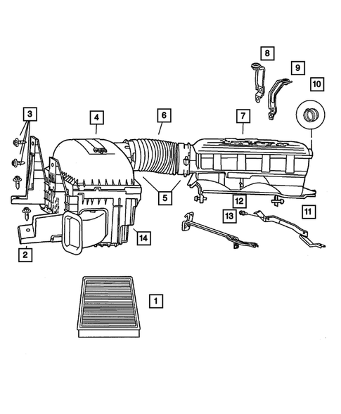 Air Cleaner for 2002 Dodge Ram 1500 #1