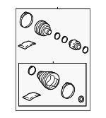 44270E160 - Suspension: Boot Kit for Toyota: Highlander Image