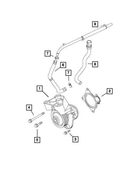 Water Pump and Related Parts for 2015 Ram ProMaster 1500 #0
