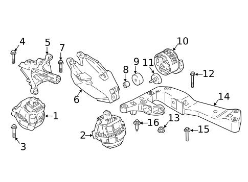 Engine & Trans Mounting for 2024 BMW X3 #0