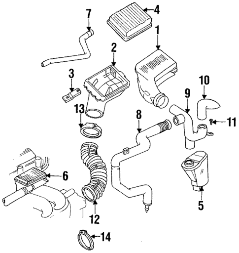 Air Intake for 1992 Oldsmobile Achieva #0