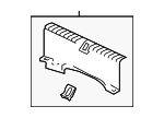 84640TBAA01ZA - Body: Rear Panel Trim for Honda: Civic, Insight Image