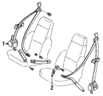 7321002010R1 - Electrical: Retractor for Toyota: Corolla Image