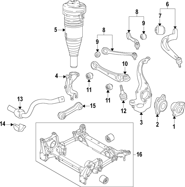 8B3407505A - Suspension: Upper Control Arm for Audi Image