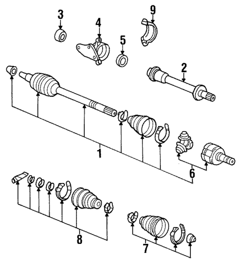 Drive Axles for 1995 Honda Accord #0
