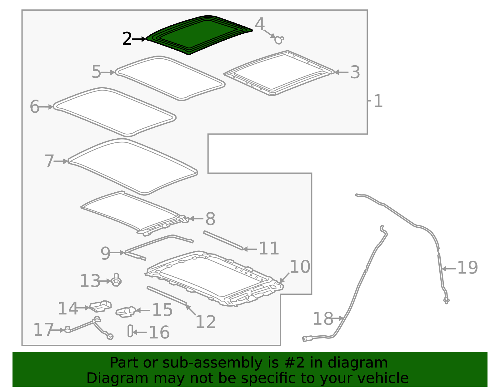 Sunroof Glass 85641097 | OEM Parts Online