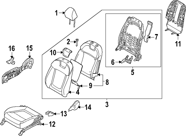 88460CW020WHL - : Seat Back Cover for Hyundai Image