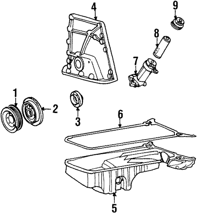 1041806310 - Engine: Oil Filter Housing for Mercedes-Benz Image