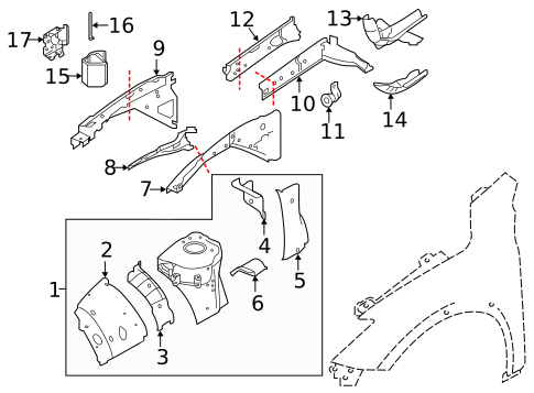 Structural Components & Rails for 2019 INFINITI QX30 #0
