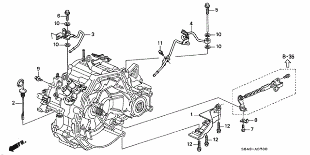 AT Oil Level Gauge for 2002 Honda Accord #0
