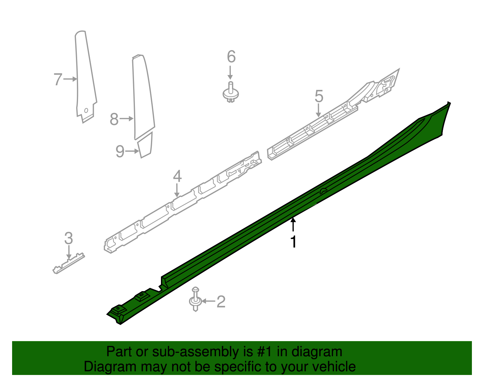 Rocker Molding - BMW (51778055100)