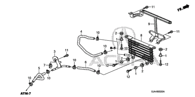 ATF Cooler (1) for 2005 Acura RL #0