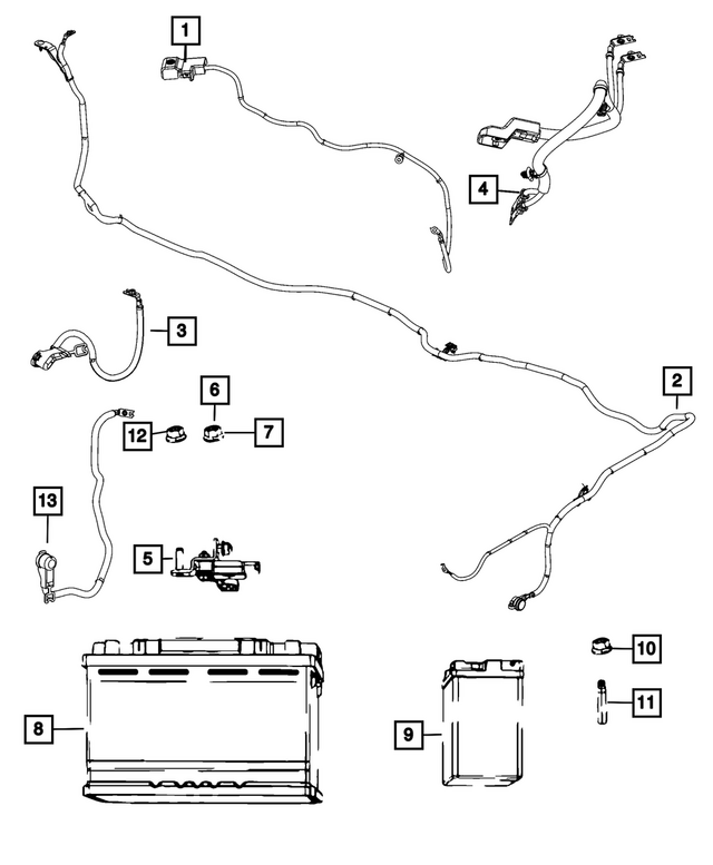 68598710AB - Electrical: Alternator Wiring for Mopar Image