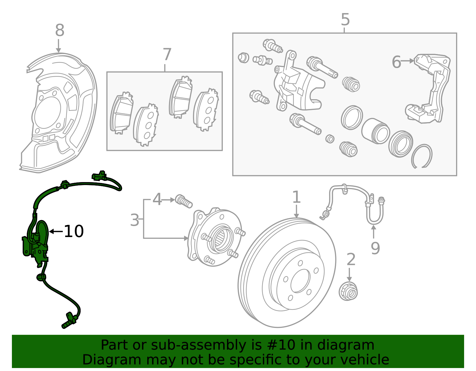 89542-02160 - ABS Wheel Speed Sensor 2020-2025 Toyota