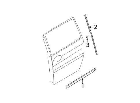 Exterior Trim - Side Door for 2005 Kia Sedona #0