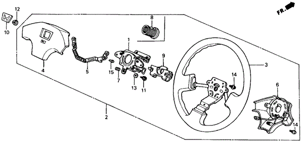 Steering Wheel (2) for 1988 Honda Civic #0