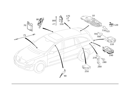 Antenna for 2010 Mercedes-Benz R350 #0