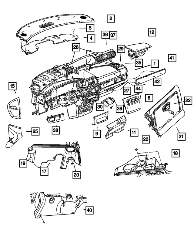 SC38XDVAI - : Instrument Panel Bezel for Mopar Image
