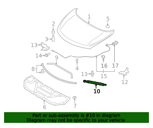 2013-2014 Nissan Murano Hood Lift Support 65470-1AA1A | OEM Parts Online