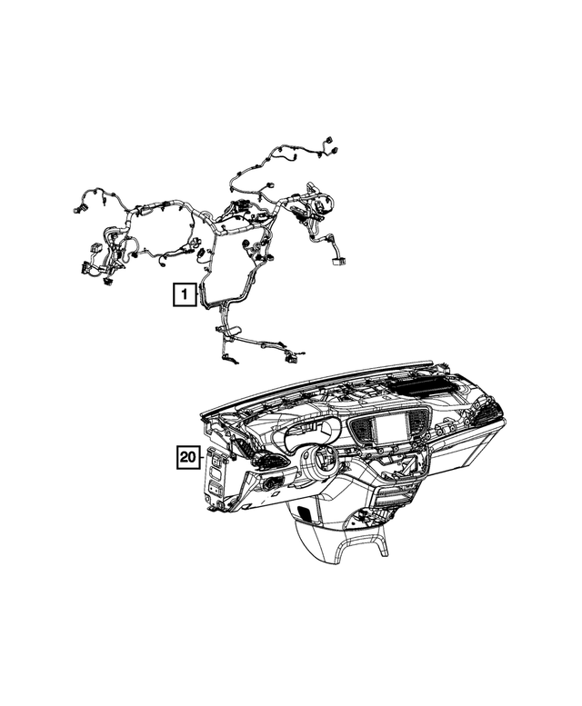 68401554AC - : Instrument Panel Wiring for Mopar Image