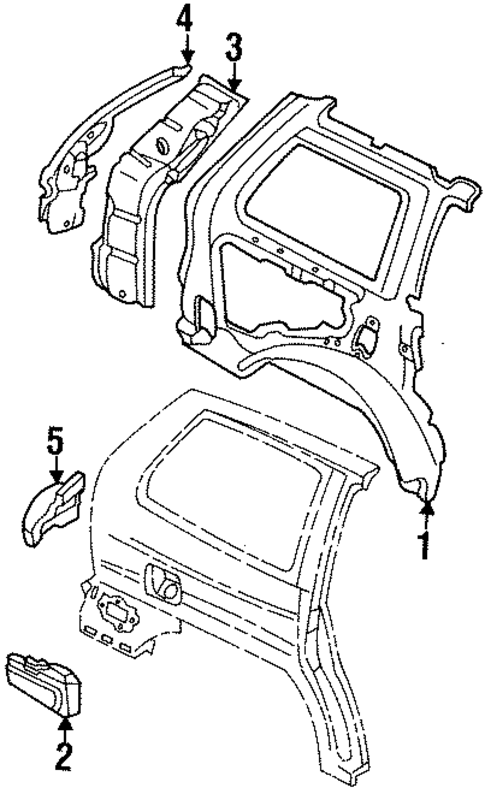 Inner Structure for 1993 Mazda MPV #1