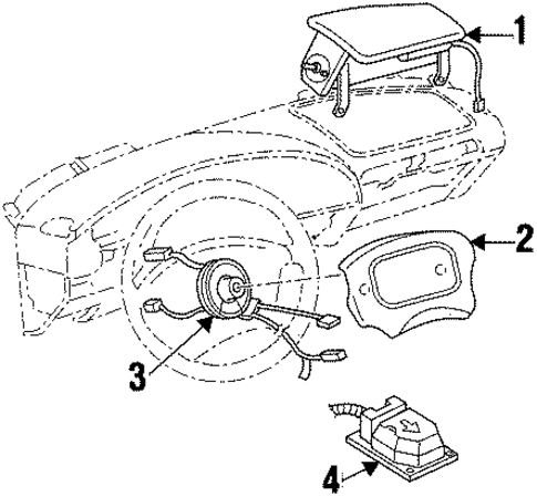 Air Bag Components for 1997 Oldsmobile Cutlass #0