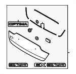 873702T700DS - Body: Molding Assembly for Kia: Optima Image