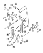 5104339AA - Doors and Related Parts: Rear Door Latch for Dodge: Sprinter 2500, Sprinter 3500 Image