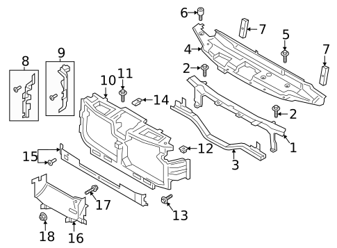 Radiator Support for 2021 Ford F-250 Super Duty #0