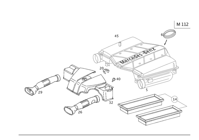 1120180682 - : Hose for Mercedes-Benz Image