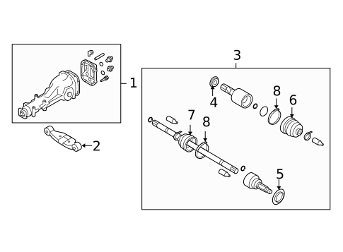 Axle & Differential for 2013 Subaru Forester #0
