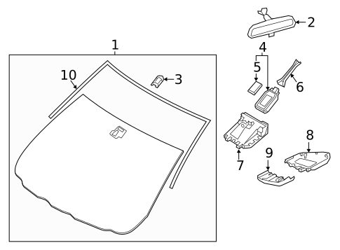 Glass - Windshield for 2020 Mazda CX-5 #1