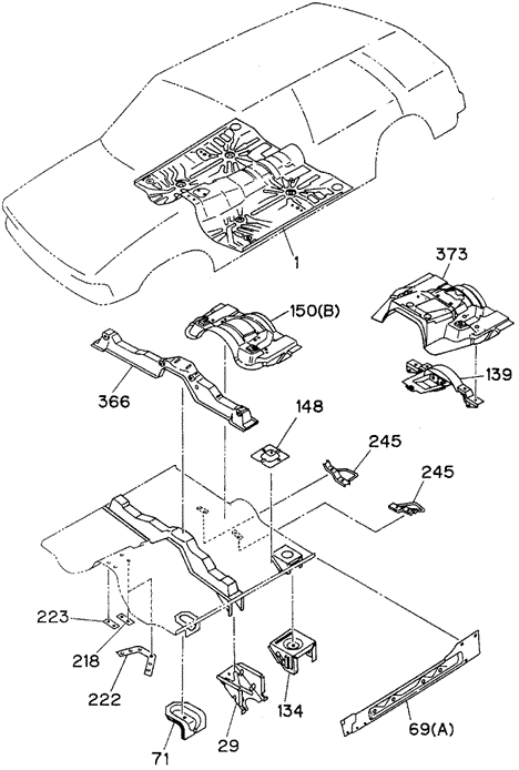 Floor Panel (FR.) for 1997 Honda Passport #0