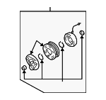 MR958859 - HVAC: Clutch &amp; Pulley for Mitsubishi Image