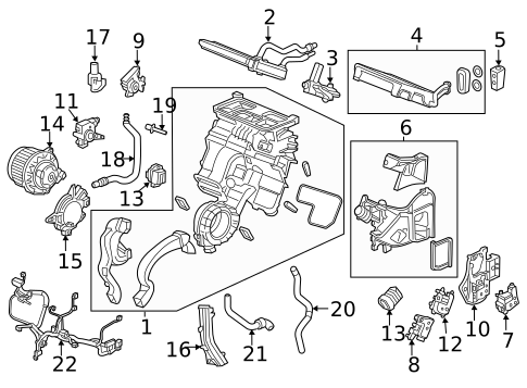 Evaporator & Heater Components for 2023 Acura MDX #0