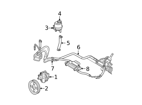 Pump & Hoses for 2007 Chrysler Pacifica #0